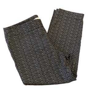 LOFT Petite Black and Cream Patterned Marisa Pants